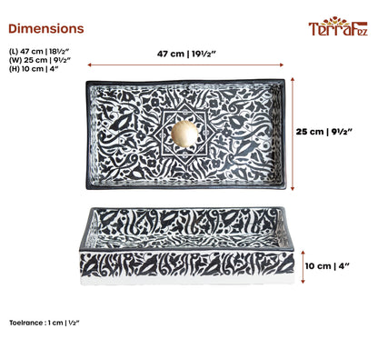 Rectangular Arabeska - Black