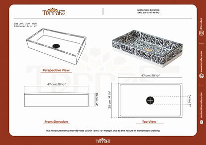 Rectangular Arabeska - Black