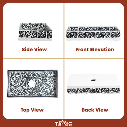 Rectangular Arabeska - Black