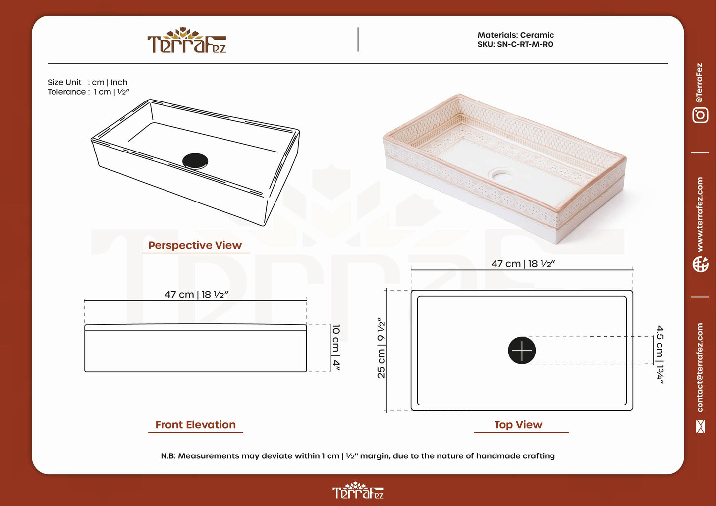 Rectangular Heritage - Blush