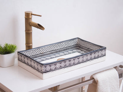 Rectangular Heritage - Charcoal