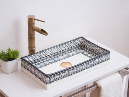 Rectangular Heritage - Charcoal