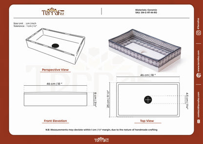 Rectangular Heritage - Charcoal