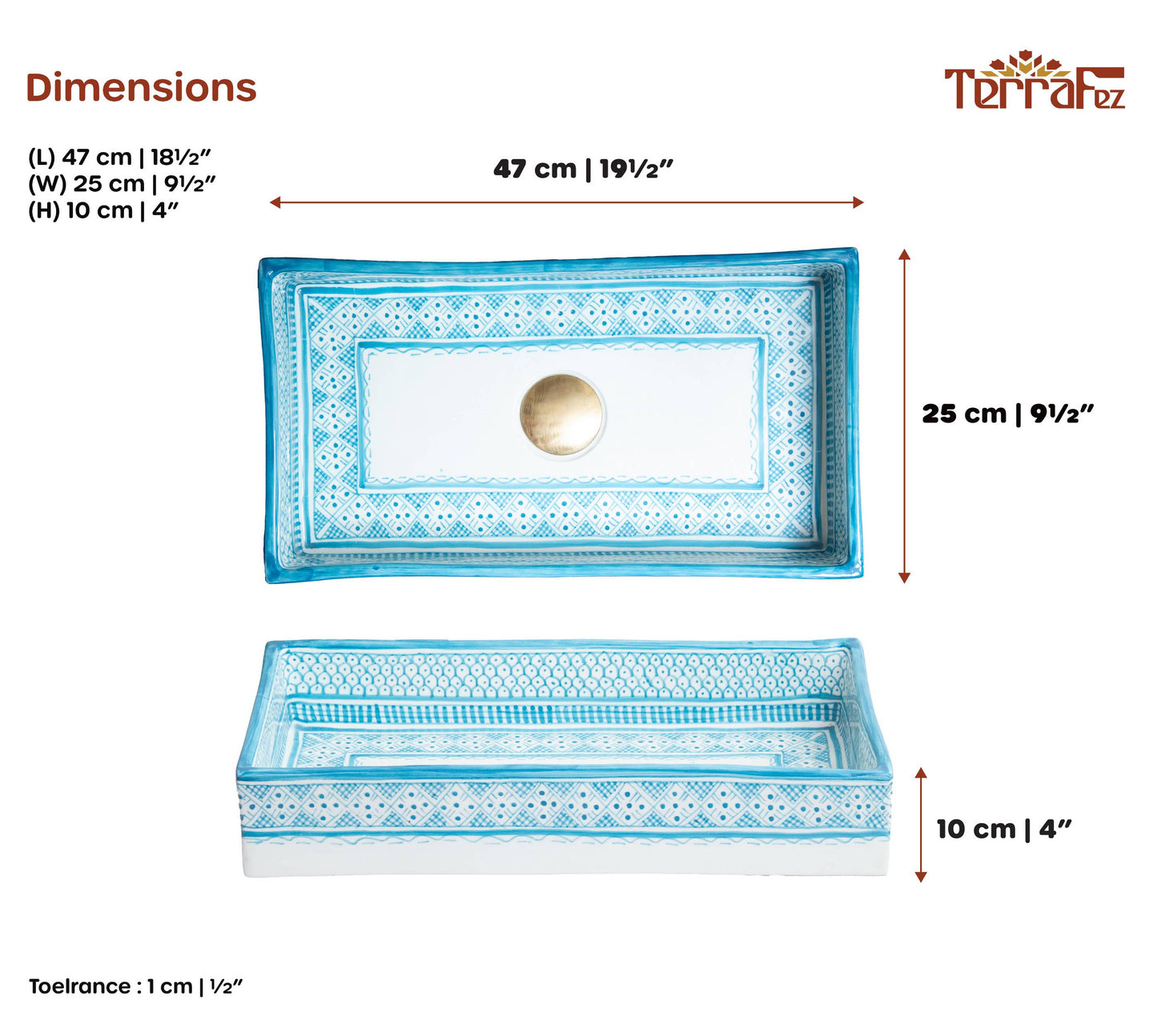 Rectangular Heritage - Turquoise