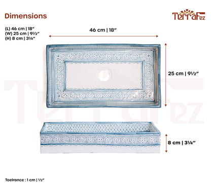 Rectangular Heritage - Azure