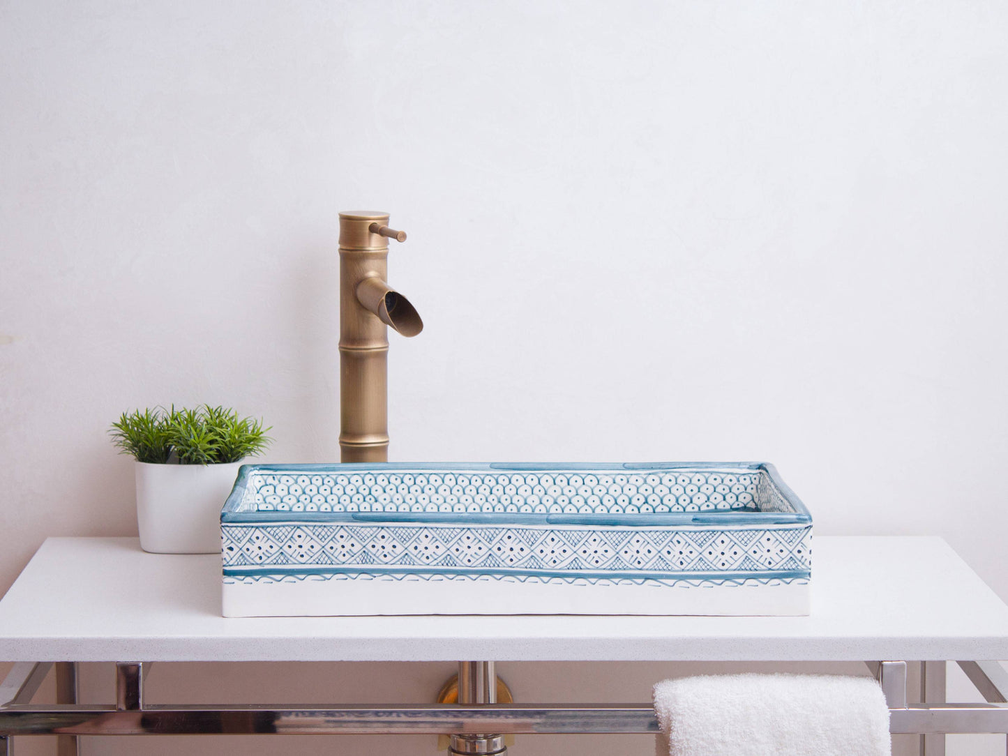 Rectangular Heritage - Azure