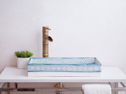 Rectangular Heritage - Azure