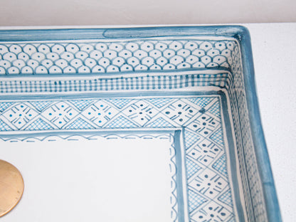 Rectangular Heritage - Azure