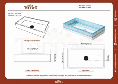 Rectangular Heritage - Turquoise