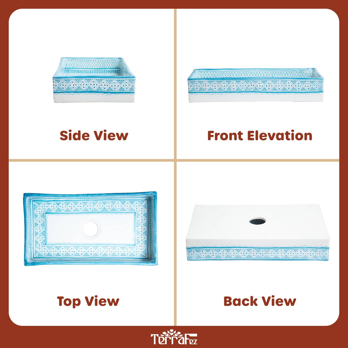 Rectangular Heritage - Turquoise