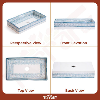 Rectangular Heritage - Azure