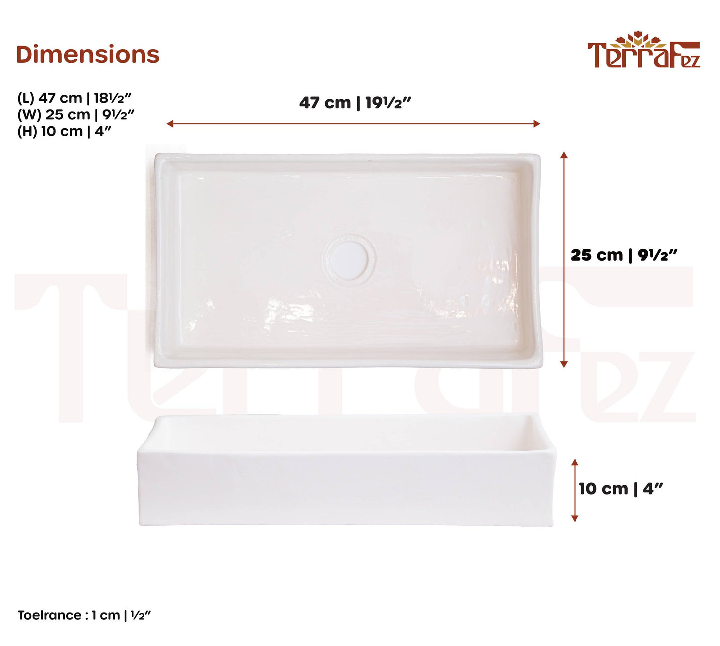 Rectangular Modern - White