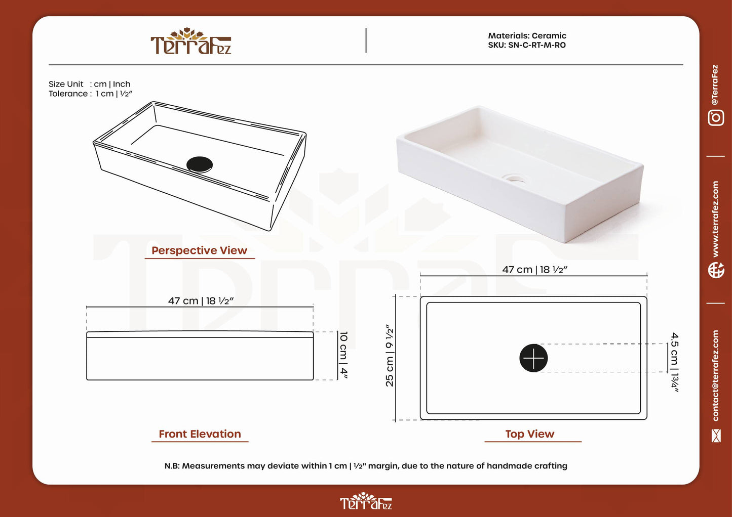 Rectangular Modern - White