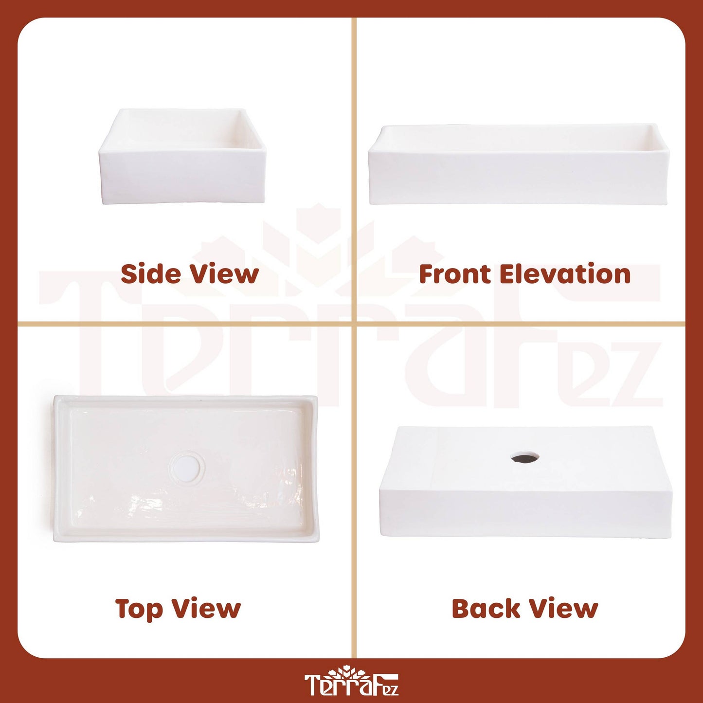 Rectangular Modern - White