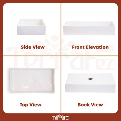 Rectangular Modern - White