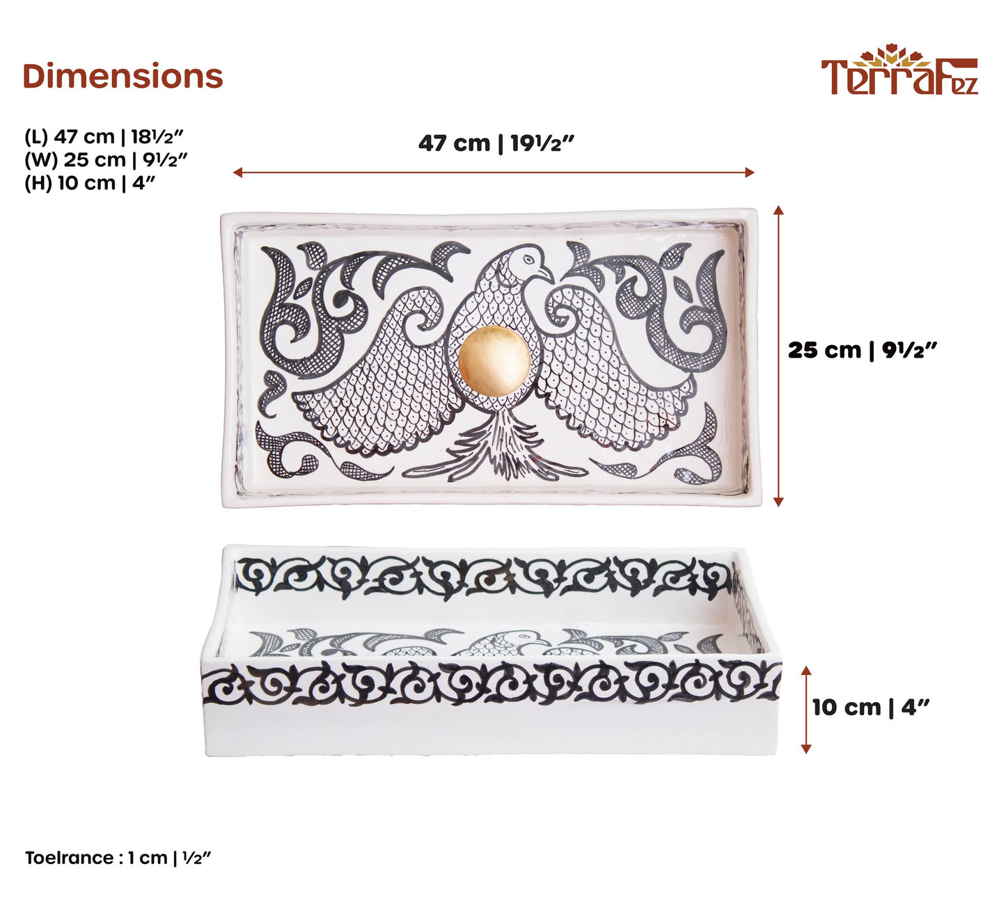 Rectangular Peacock Scroll