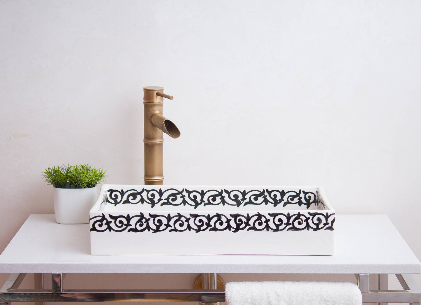 Rectangular Peacock Scroll