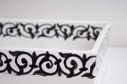 Rectangular Peacock Scroll