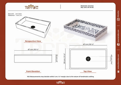 Rectangular Peacock Scroll