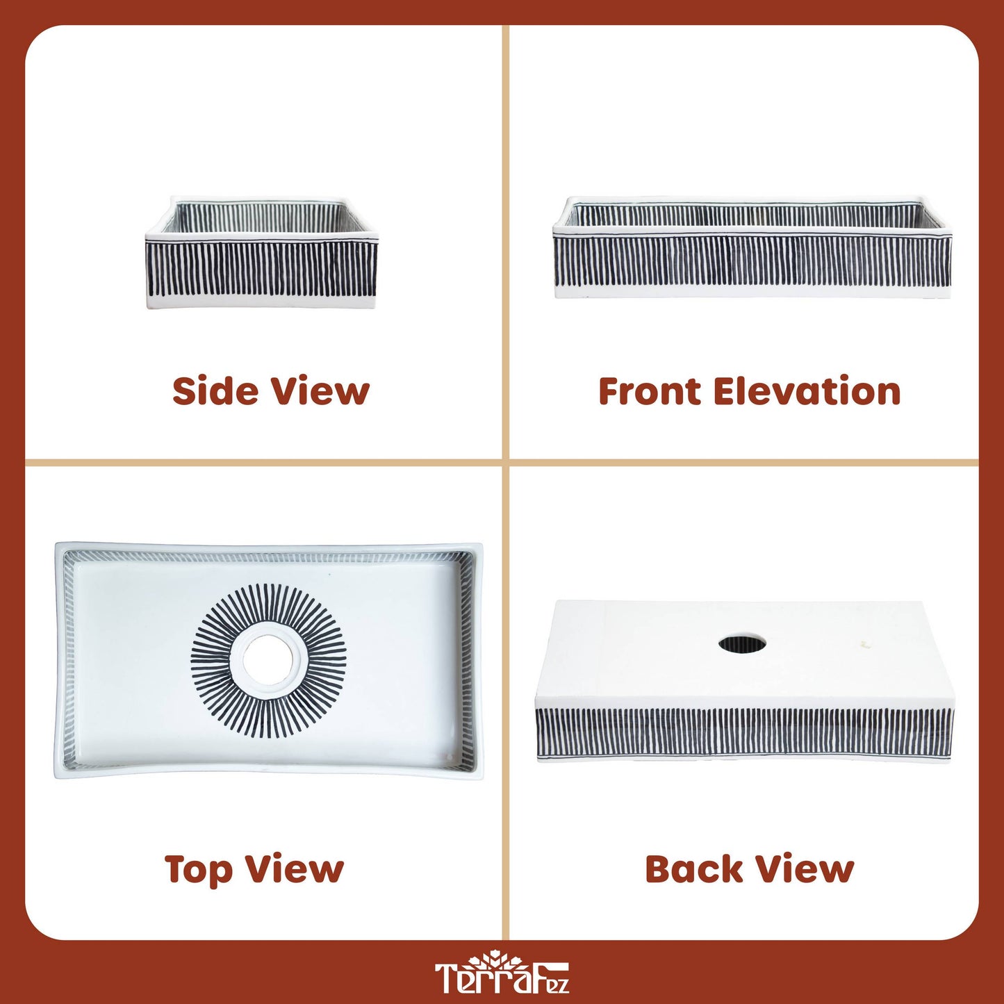 Rectangular Rays - Black