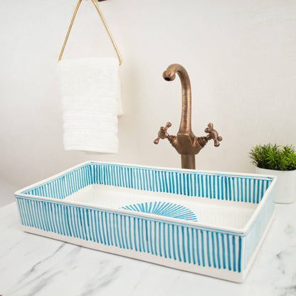 Rectangular Rays - Turquoise