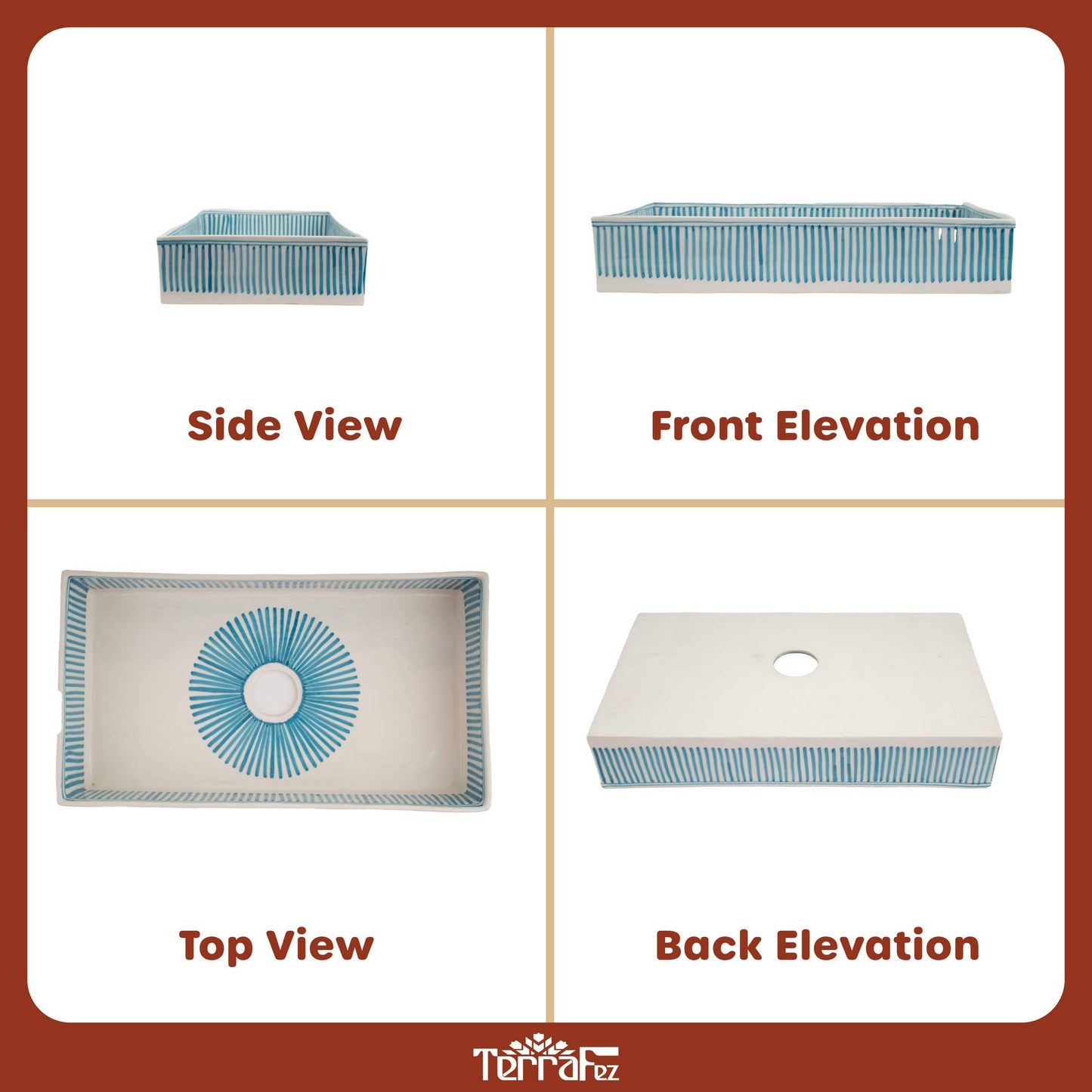 Rectangular Rays - Turquoise
