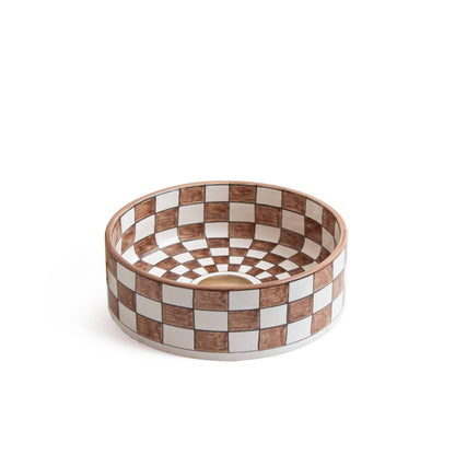 Round Checkered - Terracotta