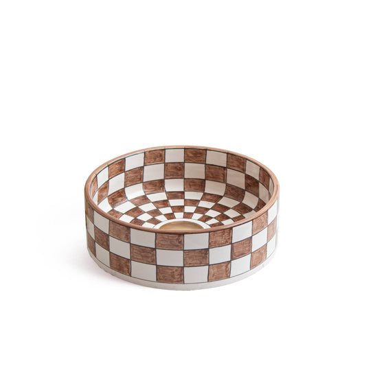 Round Checkered - Terracotta