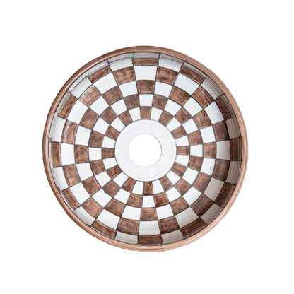 Round Checkered - Terracotta