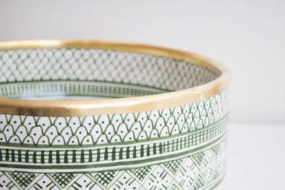 Round Heritage - Green with Brass Rim