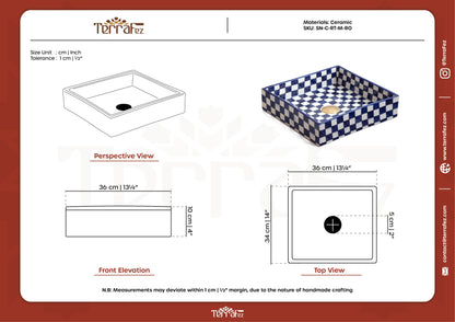Square Checkmate - Indigo