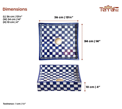 Square Checkmate - Indigo