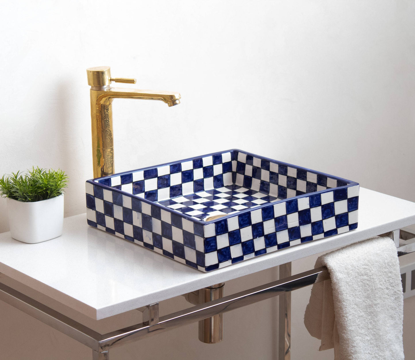 Square Checkmate - Indigo