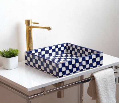 Square Checkmate - Indigo