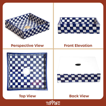 Square Checkmate - Indigo