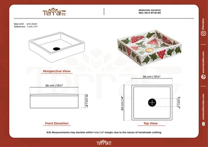 Square Grape Vines - Burgundy