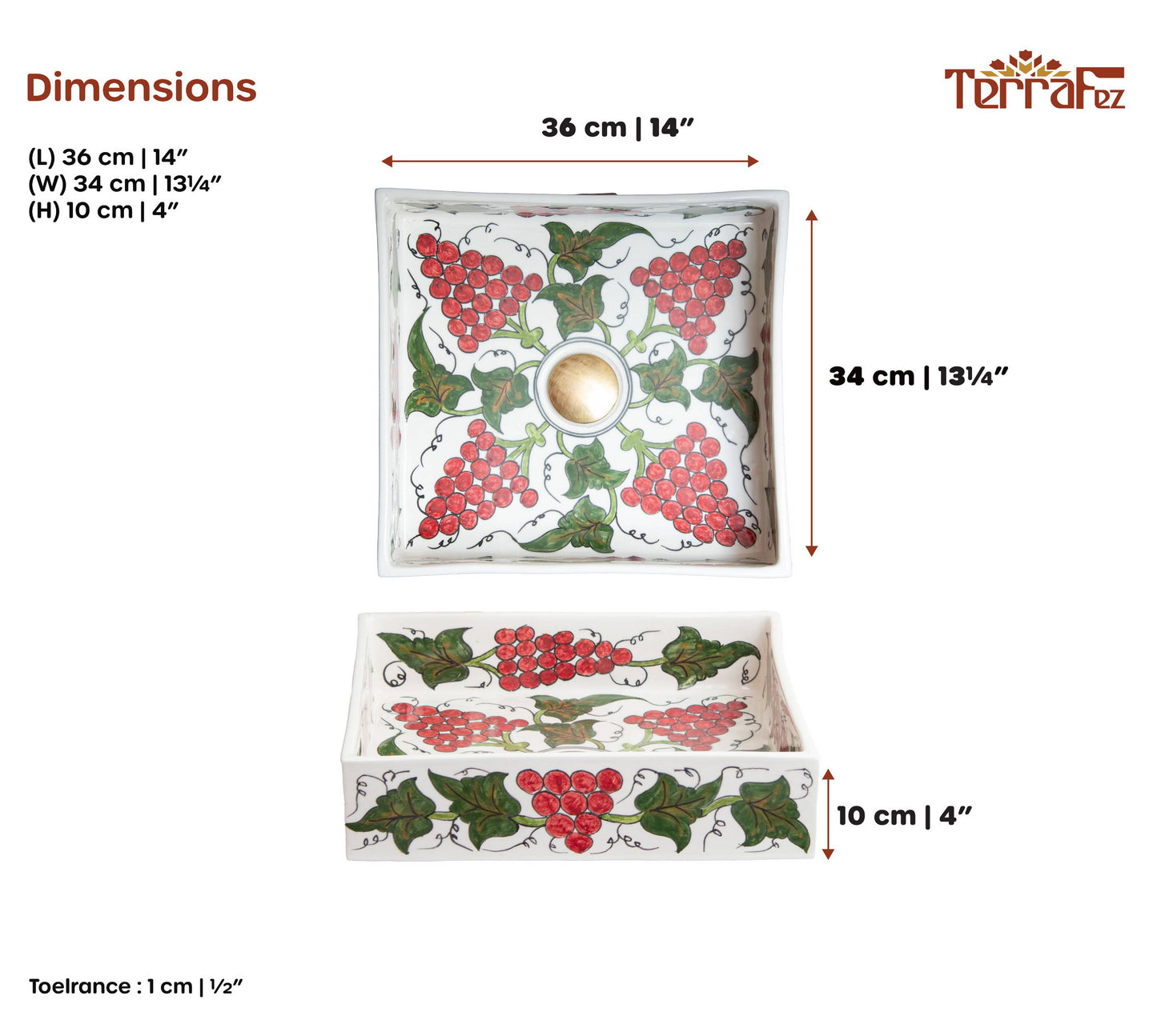 Square Grape Vines - Burgundy