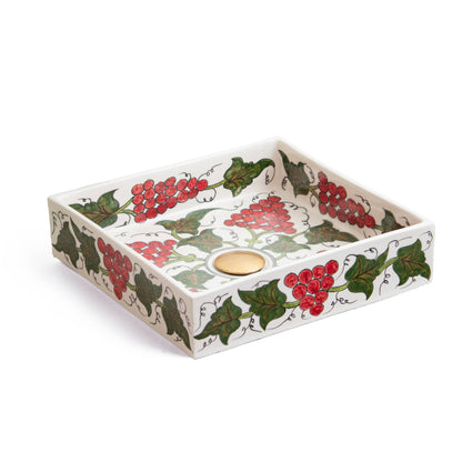 Square Grape Vines - Burgundy