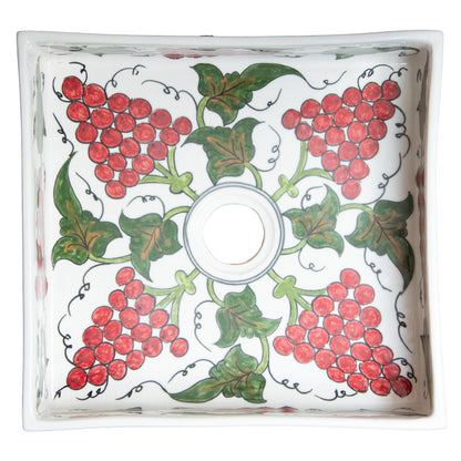 Square Grape Vines - Burgundy