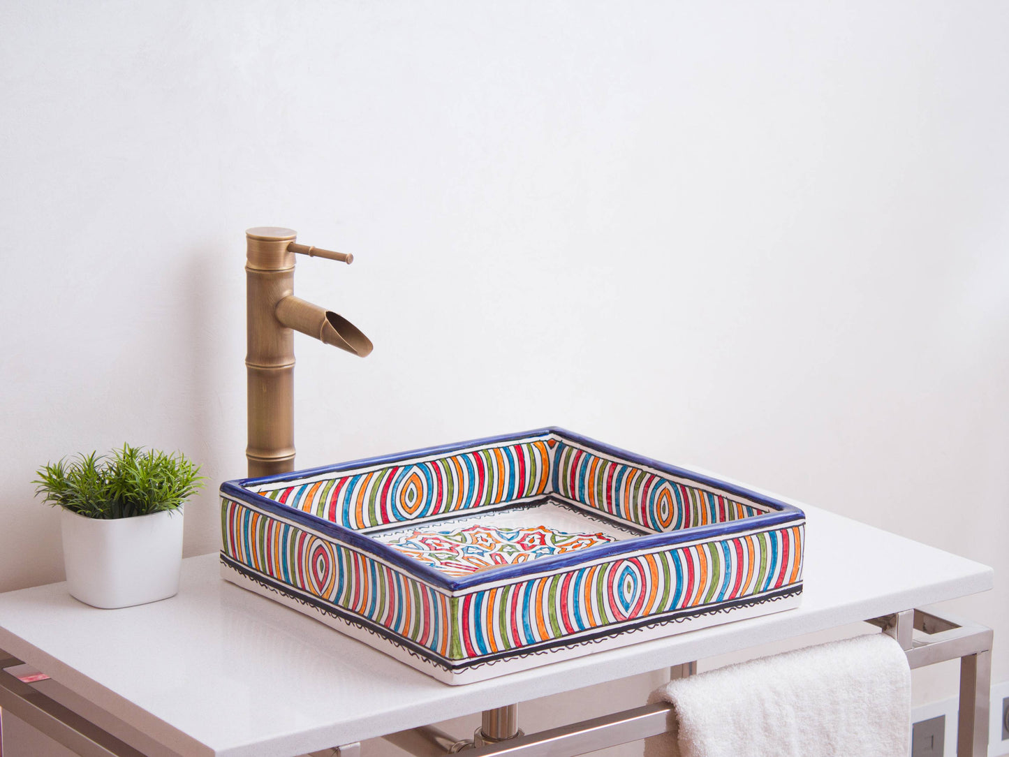 Square Rainbow Rings - Multicolor