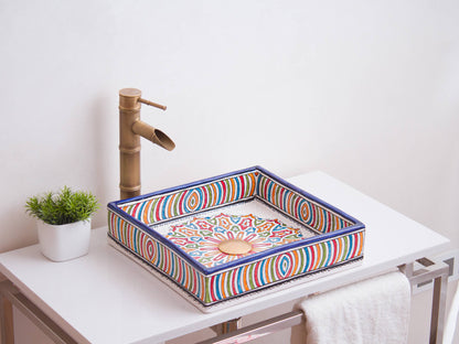 Square Rainbow Rings - Multicolor