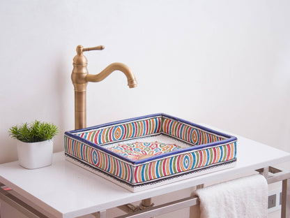 Square Rainbow Rings - Multicolor