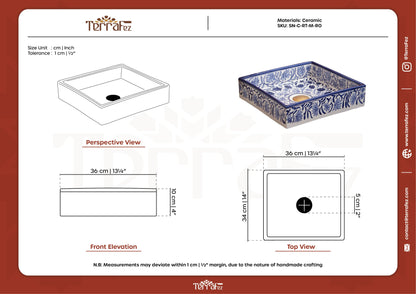 Square Yasmine - Blue