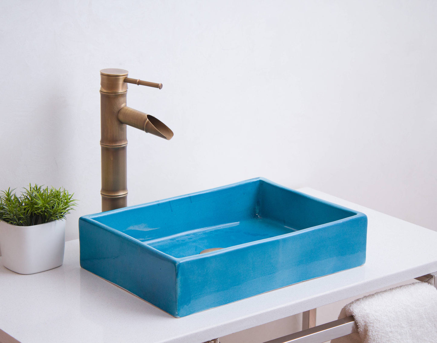 Mini Rectangular - Teal Glaze