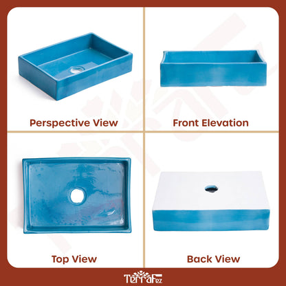 Mini Rectangular - Teal Glaze