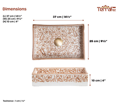 Mini Rectangular Arabeska - Terracotta