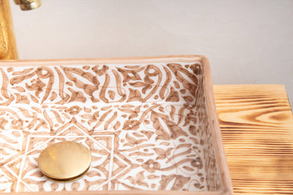 Mini Rectangular Arabeska - Terracotta