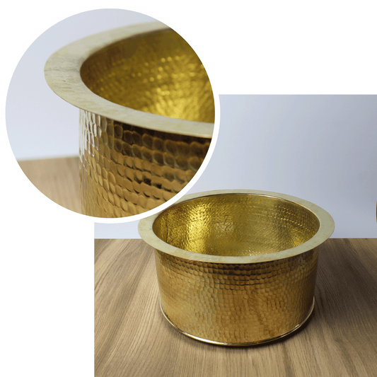 Round Patina Brass Bar Sink