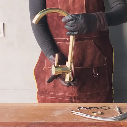 Unlacquered Brass Mixer Faucet