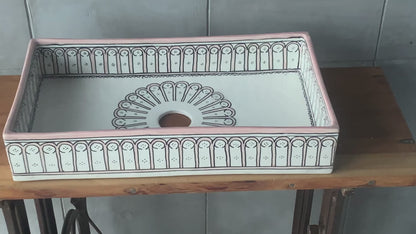 Rectangular Alhambra - Rose